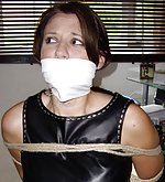 Glamour models tightly tied and gagged